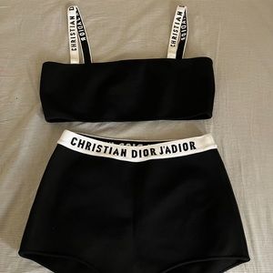 Christian Dior bathing suit top size L bottom size s